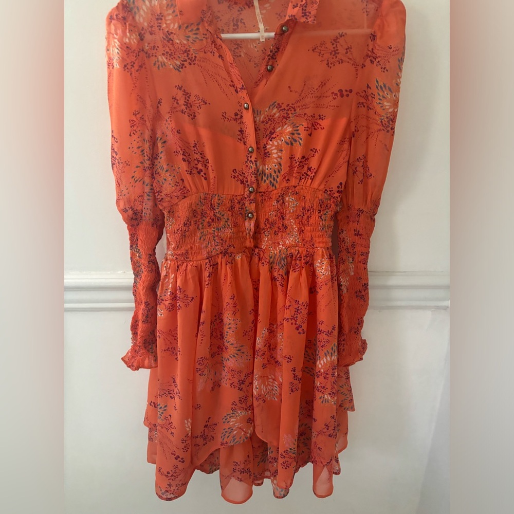 Free People orange dress size XS - Picture 5 of 11